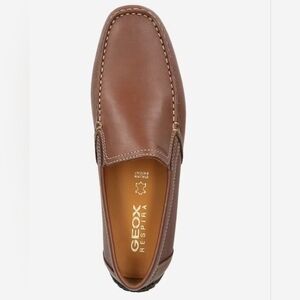 Geox Respira Moner Tan Leather Slip-On Driving Loafers UK 42 or U.S 9